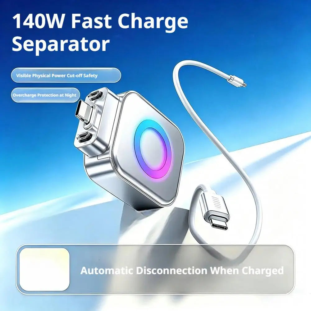 Smart Full Charge Auto Disconnect Type-C Adapter (140W) – Protect Your Battery