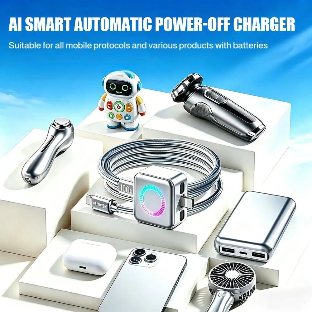 Smart Full Charge Auto Disconnect Type-C Adapter (140W) – Protect Your Battery