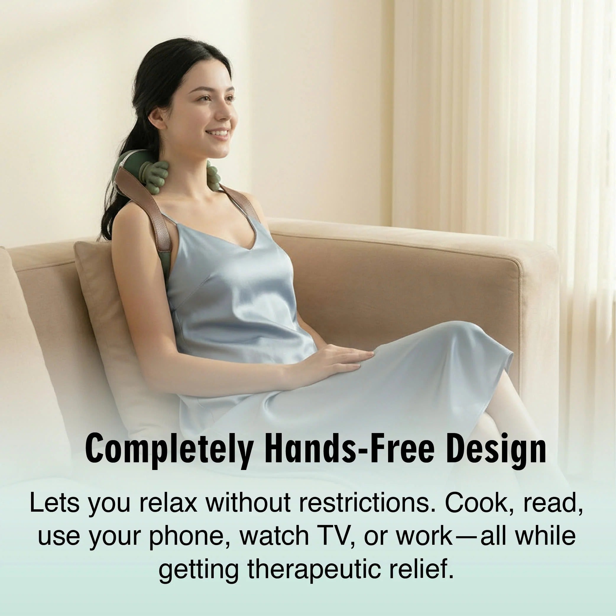 Rechargeable 3-in-1 Neck Massager for Muscle Relaxation & Pain Relief