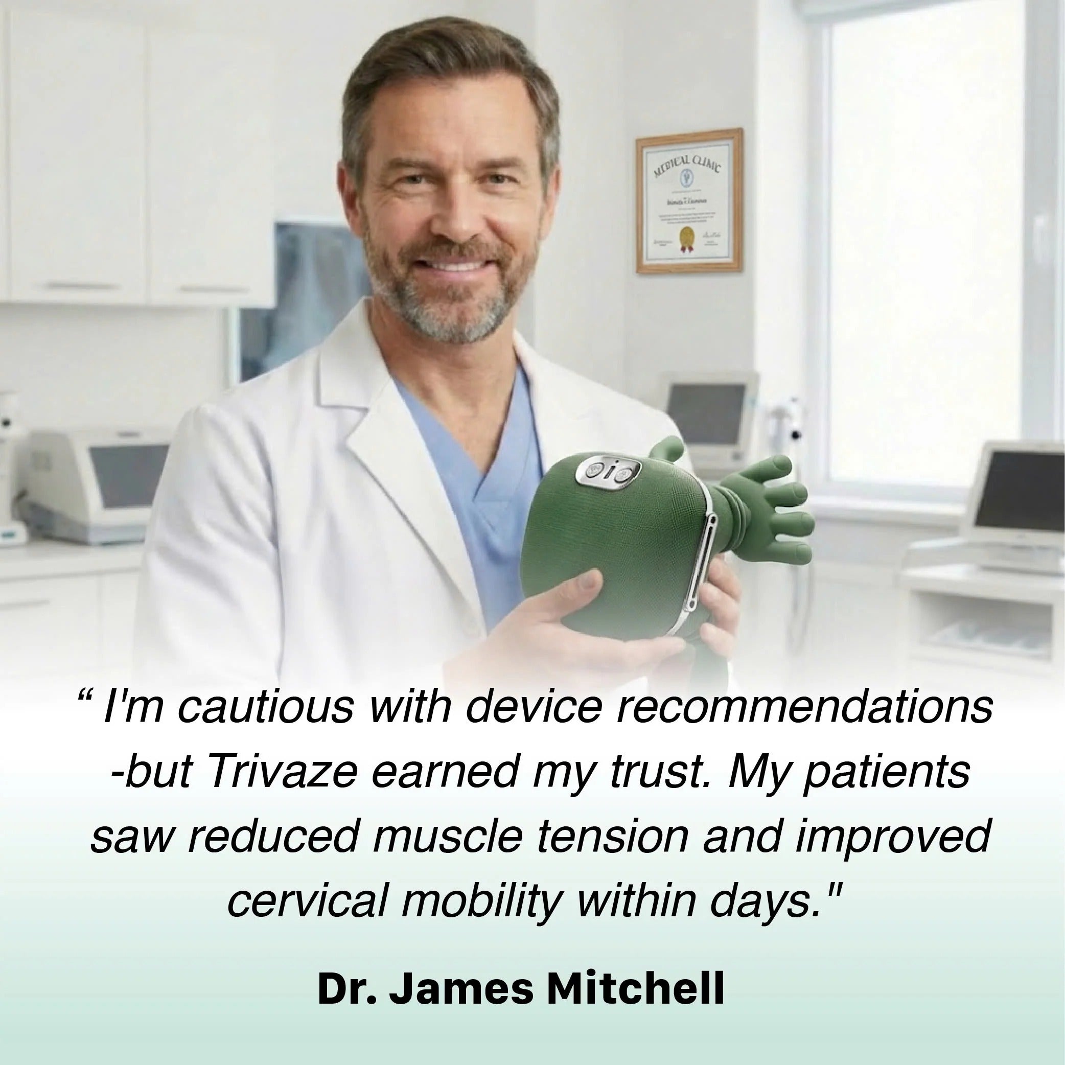 Rechargeable 3-in-1 Neck Massager for Muscle Relaxation & Pain Relief