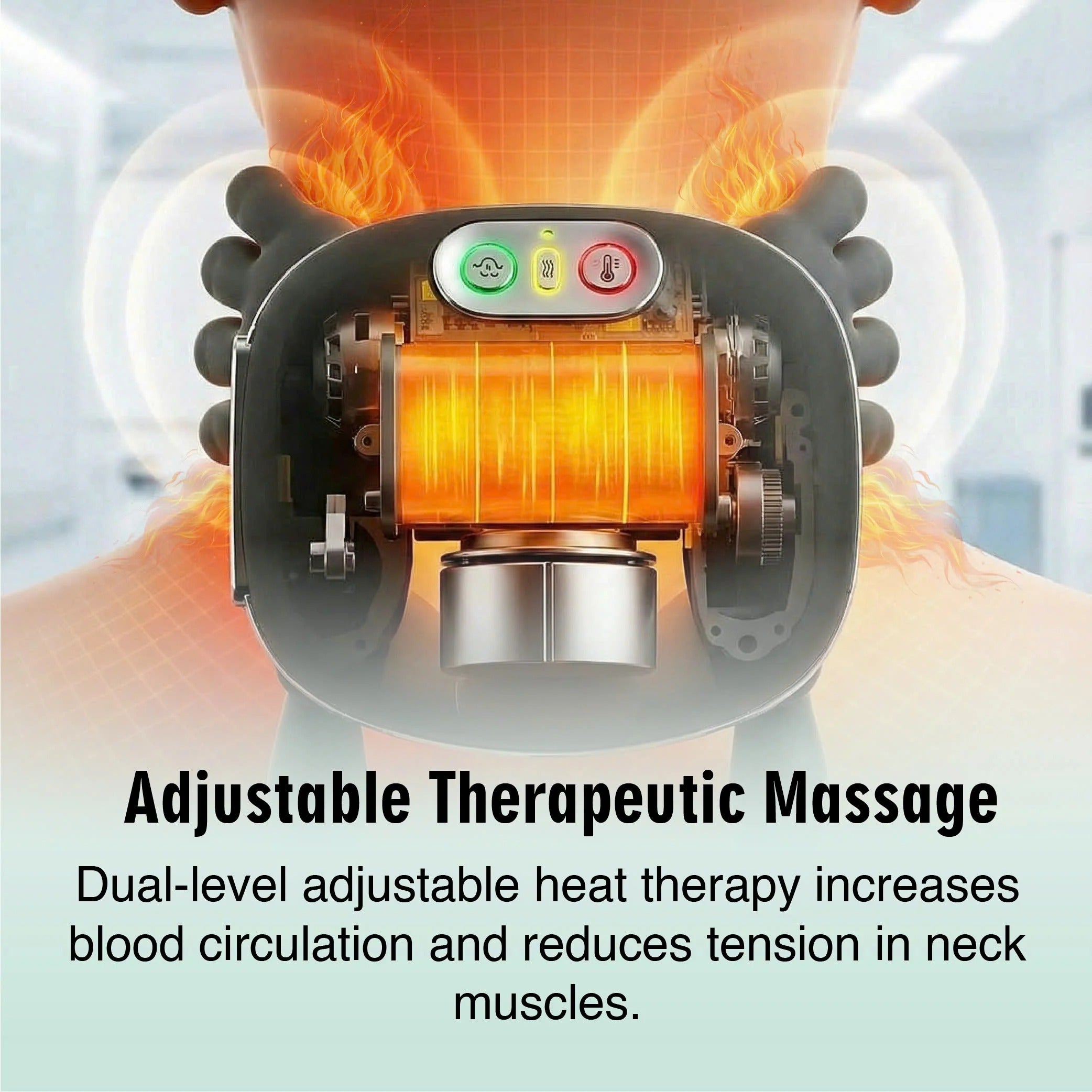 Rechargeable 3-in-1 Neck Massager for Muscle Relaxation & Pain Relief