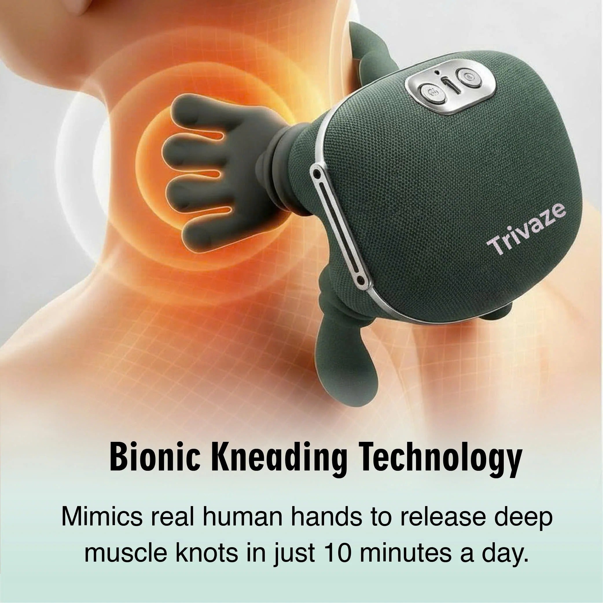 Rechargeable 3-in-1 Neck Massager for Muscle Relaxation & Pain Relief